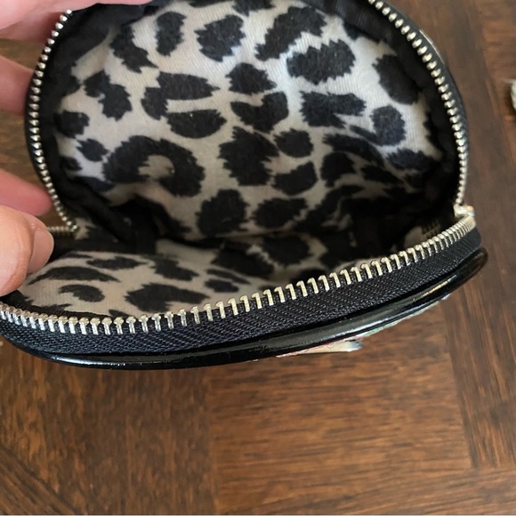 Betsy Johnson Sequin Rose Garden Bag Cosmetic Bag Small Zipper Pouch - Picture 6 of 9